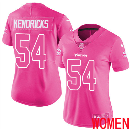 Minnesota Vikings #54 Limited Eric Kendricks Pink Nike NFL Women Jersey Rush Fashion